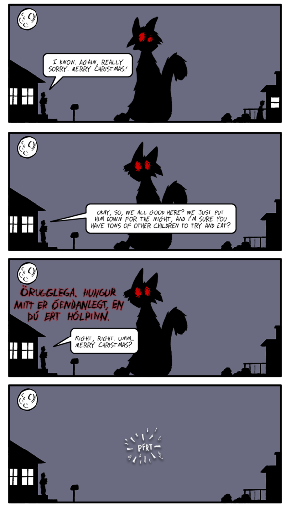 Jólakötturinn (Yule Cat) - a Comic by August J. Pollak - Christmas 2022